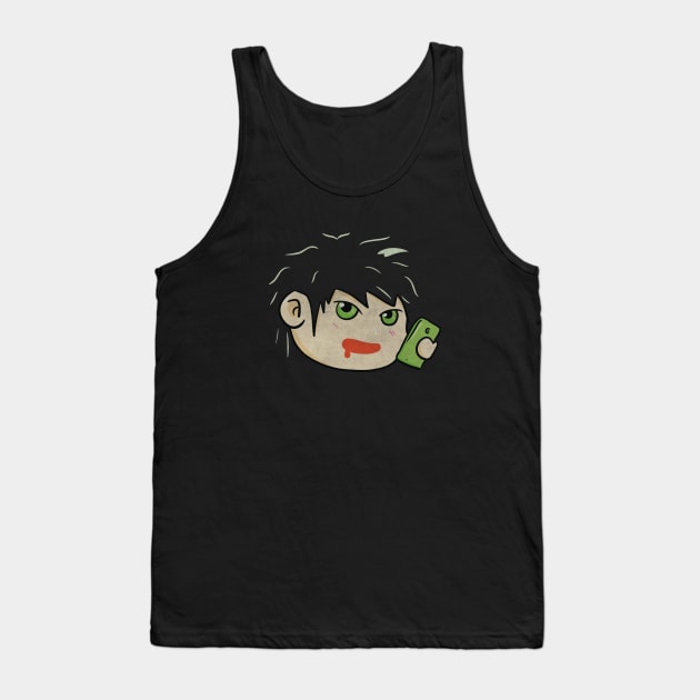 Cute Vintage Minimalist Boy Manhwa Reader Tank Top by Kidrock96